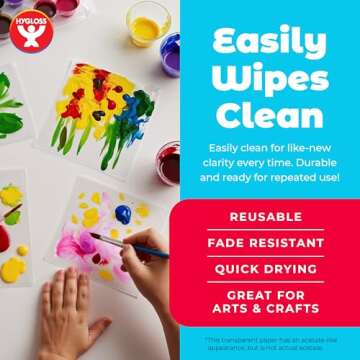 Hygloss Products Acetate Sheets for Crafts, Clear Overhead Projector Sheets Acetate-Like, For Arts And Craft Projects and Classrooms, Stencil Making Sheets, Not for Printers, 8.5” x 11”, 48 Pack