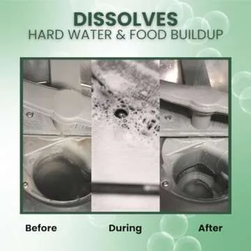 Truly Free Natural Dishwasher Cleaner - Dish Washer Machine Descaler, Fights Grease & Limescale, Hard Water Stain Remover, Smell Eliminator for Clean Dishwashers - Lemon Fresh Scent, 4 oz (Pack of 1)