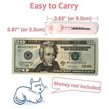 Kawaii Box Cutter Cute Box Cutter (2 pcs) Cat Paw Box Cutter Cute Letter Openers Cat Box Cutter Kawaii Knife Mini Cute Pocket Knife Cute Knife for Cat Lovers (White Pink, White)