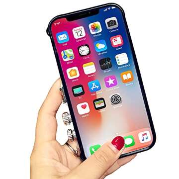 Awsaccy Emily in Paris Phone Case for iPhone 13 Pro Max Camera Case Vintage Cover Cute 3D Cool Unique Design Silicone Case with Removable Neck Strap Lanyard for Girls Women Black