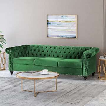 Christopher Knight Home Parkhurst Sofa: Elegant Chesterfield Inspired Style