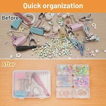Mathtoxyz Clear Bead Organizers - 2PCS Transparent Storage
