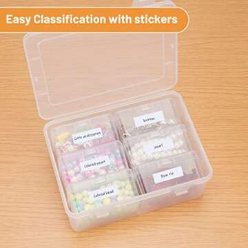 Mathtoxyz Clear Bead Organizers - 2PCS Transparent Storage