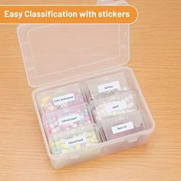 Mathtoxyz Clear Bead Organizers - 2PCS Transparent Storage