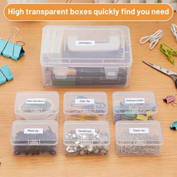 Mathtoxyz Clear Bead Organizers - 2PCS Transparent Storage