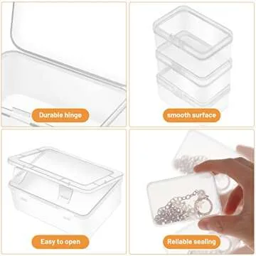 Mathtoxyz Clear Bead Organizers - 2PCS Transparent Storage