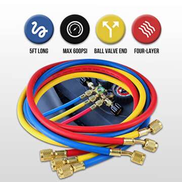 Lichamp A/C Manifold Gauge for R134A R22 R12 R502