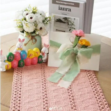 FEXIA Pink Table Runner 72 Inches for Dining Room Decor