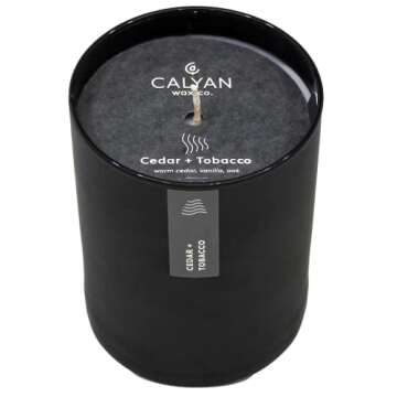 Calyan Wax Soy Wax Candle, Cedar & Tobacco Scented Candle for The Home | Premium Candles with Essent...