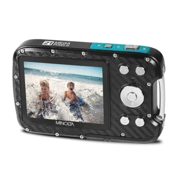 Minolta Waterproof Digital Camera 21MP 1080p HD Underwater Up to 16ft
