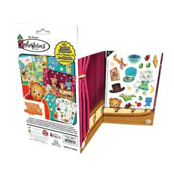 Colorforms Travel Set, Stickers for Kids – Daniel Tiger Toys, Arts and Crafts, Reusable Sticker Book, Kids Stickers, Toddler Crafts, Stickers for Boys, Girls, Arts & Crafts, Craft Supplies, Ages 3+