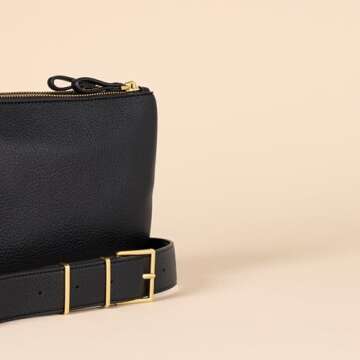 Amazon Essentials Women's Minimal Crossbody Bag, Black, One Size