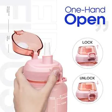 Fidus 64oz Motivational Water Bottle for Hydration