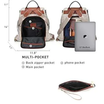 MKP Collection Stylish Women Backpack with Multi Pockets