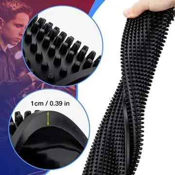 Noverlife Barber Station Mat for Hair Styling Tools, Heavy Duty Non-Slip Bar Service Mat, Flexible Rubber Mat for Clippers Salon Tools, Professional Salon and Barbershop Work Station Pads