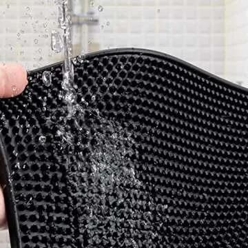 Noverlife Barber Station Mat for Hair Styling Tools, Heavy Duty Non-Slip Bar Service Mat, Flexible Rubber Mat for Clippers Salon Tools, Professional Salon and Barbershop Work Station Pads