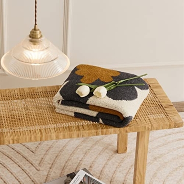 GunziStreet Cozy Floral Throw Blanket for Home Decor