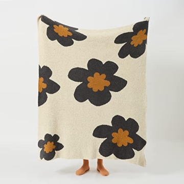 GunziStreet Cozy Floral Throw Blanket for Home Decor
