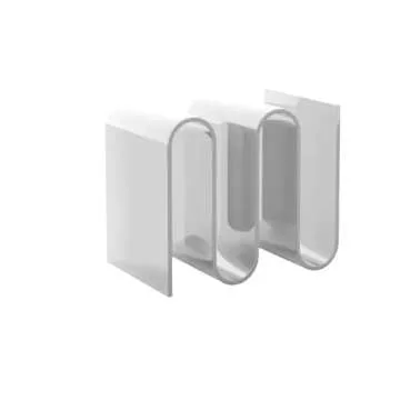 BxyxOw1 Acrylic Bookshelf, Clear Decorative Bookcase with Storage, 3 Tier Display Magazine Holders for Living Room (Clear)