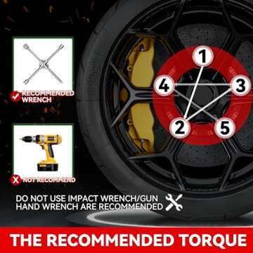 EZISOE 20PCS M12x1.5 Open End Bulge Acorn Black Lug Nuts - 60 Conical Seat - 50mm Height, Lug Nuts for Aftermarket Wheels with 1 Spline Key