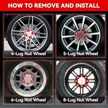 EZISOE 20PCS M12x1.5 Open End Bulge Acorn Black Lug Nuts - 60 Conical Seat - 50mm Height, Lug Nuts for Aftermarket Wheels with 1 Spline Key