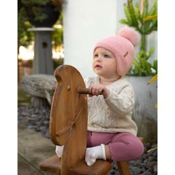 Toddler Fleece Lined Baby Winter Hat with Earflaps