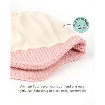 Toddler Fleece Lined Baby Winter Hat with Earflaps