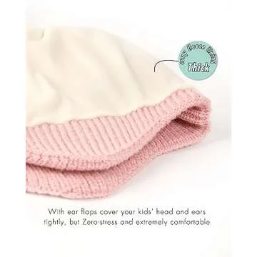 Toddler Fleece Lined Baby Winter Hat with Earflaps