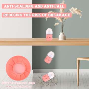 3 Pack Silicone Sleeves for Avent Natural Glass Baby Bottles, Anti Breakage Baby Bottle Holder, Comp...