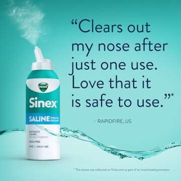 Vicks Sinex Drug-Free Nasal Spray for Daily Relief