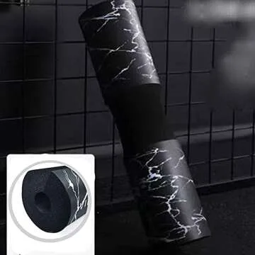 Barbell Pad for Standard and Olympic Barbells with Safety Straps, Foam Pad for Weightlifting, Hip Thrusts, Squats and Lunges(Black)…