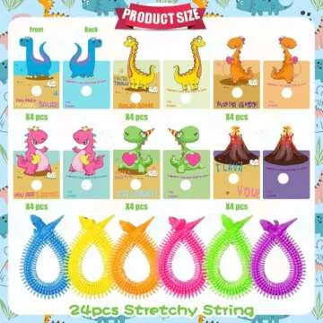 Dinosaur Valentines Cards & Stretchy Toys for Kids