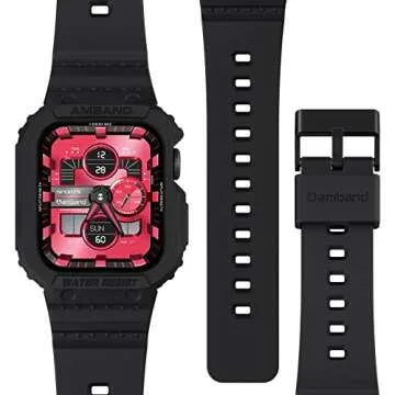 amBand Apple Watch Band with Rugged Bumper Case for Men and Women