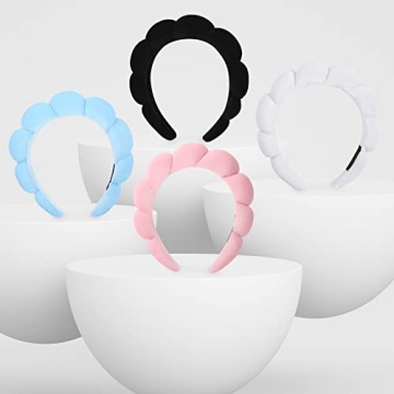 Jenteuo Spa Headbands - Set of 4 for Makeup & Skincare
