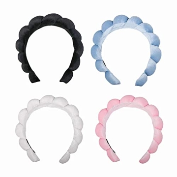 Jenteuo Spa Headbands - Set of 4 for Makeup & Skincare