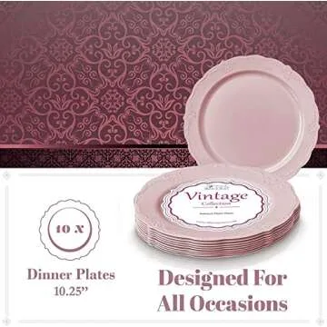 Silver Spoons VINTAGE COLLECTION TABLEWARE, 10 Dinner Plates, Blush