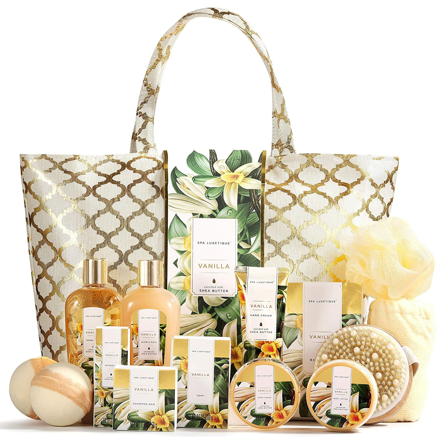 Vanilla Scent Spa Luxetique Gift Basket for Women