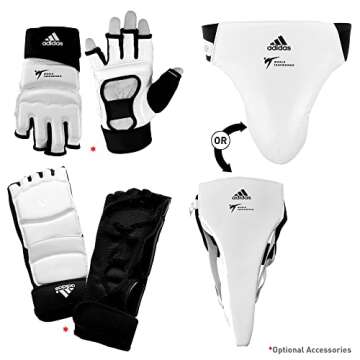 adidas Taekwondo Custom Ultimate Sparring Gear Set w/Optional Accessories - White