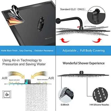 Luxury Shower Experience with NearMoon Rain Shower Head