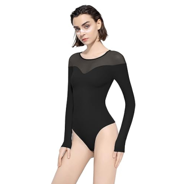 PUMIEY Stylish Bodysuits for Women - Jet Black, Medium