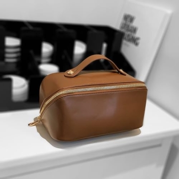 Katadem Travel Makeup Bag - Stylish PU Organizer for Women