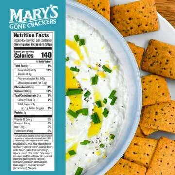 Mary's Gone Crackers Organic Real Thin Crackers - Gluten-Free, NON-GMO, Vegan & Whole Grain, Sea Salt, 5 Ounce (Pack of 6)