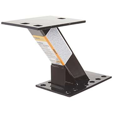 MaxxHaul 70214 Powder Coat Black Trailer Spare Tire Carrier For 10 inch and 12 inch Utility Trailer Tires