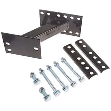 MaxxHaul 70214 Powder Coat Black Trailer Spare Tire Carrier For 10 inch and 12 inch Utility Trailer Tires