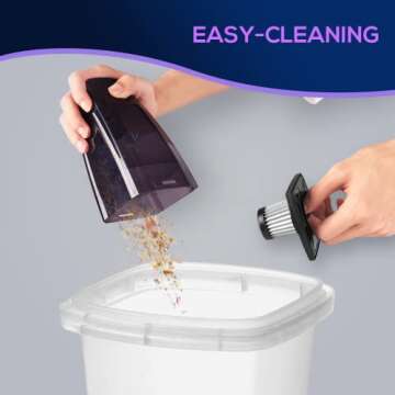 KIDINIX Handheld Car Vacuum Cordless Rechargeable, Hand Held Vacuuming Portable Dust Busters Wet&Dry for Car and Home, Stainless HEPA Filter, 2000mAh