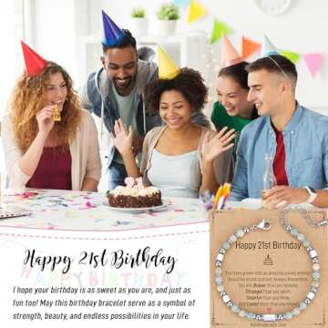 Handcrafted 21st Birthday Bracelet for Women - Meaningful Gift Ideas