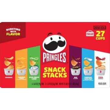 Pringles Potato Crisps Chips, Snack Stacks, Lunch Snacks, Office and Kids Snacks, Variety Pack (27 C...