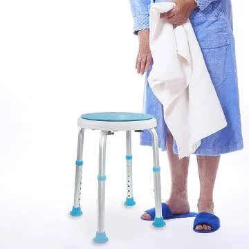 Vaunn Adjustable Swivel Shower Stool for Safe Bathing