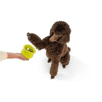 WEST PAW Zogoflex Toppl Treat Dispensing Dog Toy Puzzle – Interactive Chew Toys for Dogs – Dog Toy for Moderate Chewers, Fetch, Catch – Holds Kibble, Treats, X-Large, Granny Smith
