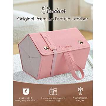 cloudever Sunglasses Case Organizer 5 Slots for Men Women, Eyeglasses Foldable Hanging Travel Case S...